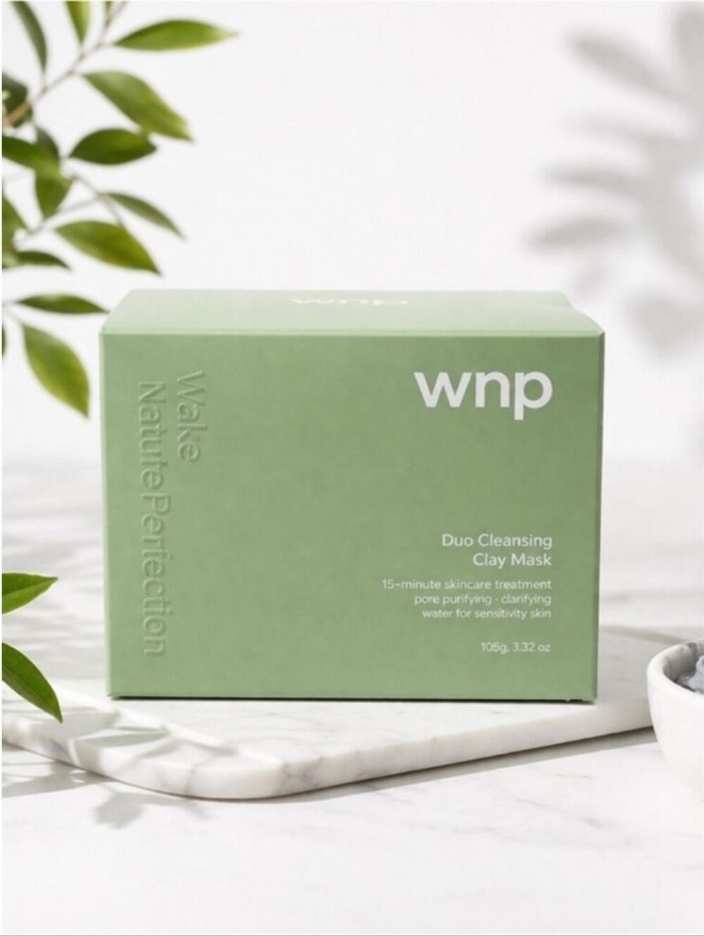 WNP Duo Cleansing Clay Mask 100g / 3.53 oz 15 Min Regimen Gray White Skincare